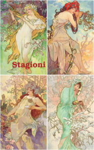 Stagioni, di A.Mucha (collage)